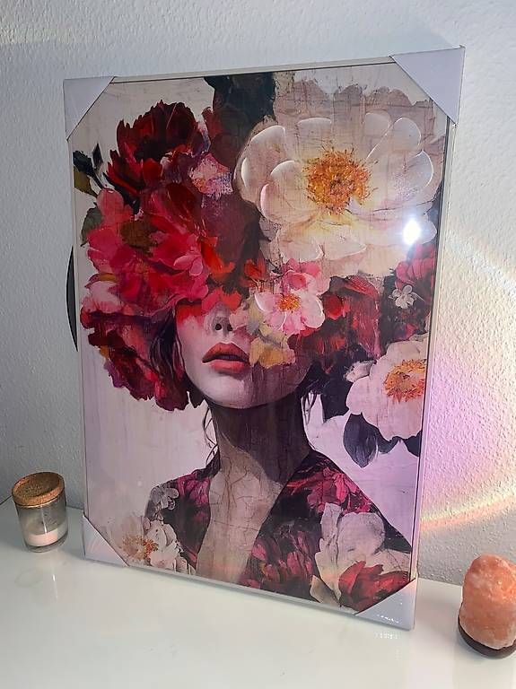 Gemälde: Tableau femme fleurs – Gebraucht aus Bellevue von flo_28nw