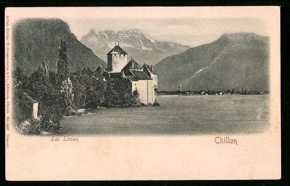 Cartes postales: Relief-AK Chillon, Schloss am Genfersee – D'occasion à Berlin par bartko-reher