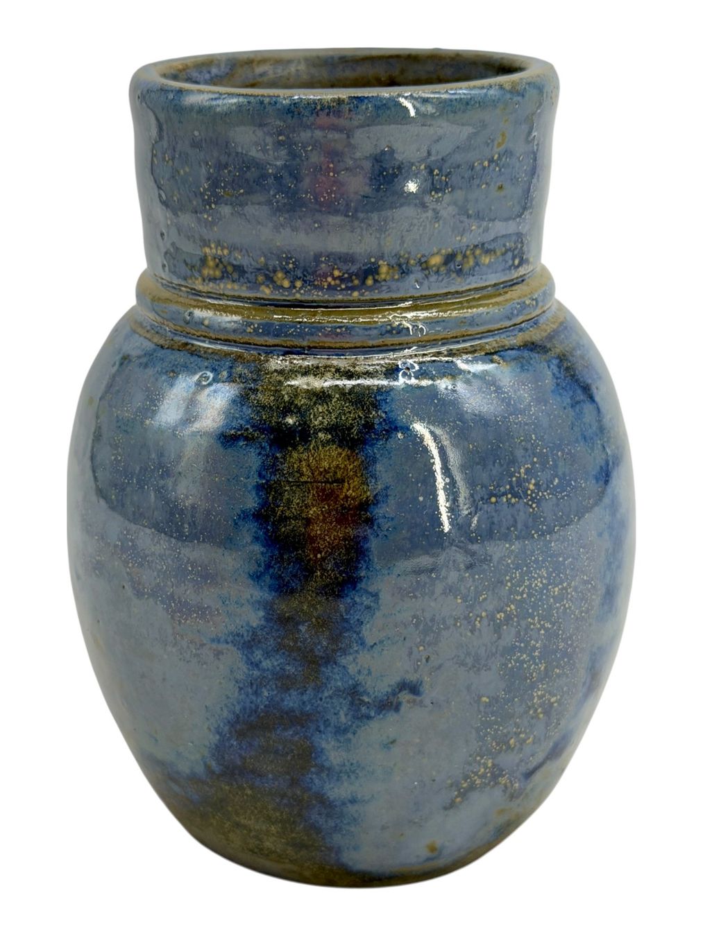 Vasi & Recipienti: Vase LAROZAS en céramique émaillée bleu – Usato da Morges venduto da Novantica 4
