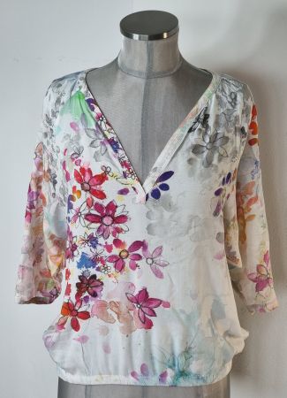 S 36 R NINETY FIFTH leichte Sommerbluse 3/4-Arm Baumwolle