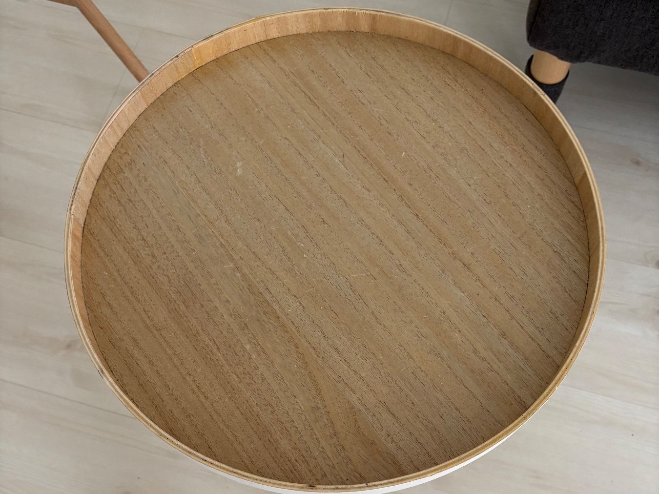 Tavoli: Beistelltisch Holz weiss rund – Usato da Basel venduto da mar_wvh2 1