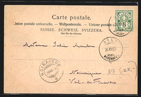 Cartoline postali: AK Bole-Colombier, La Source, 1902 – Usato da Berlin venduto da bartko-reher 1