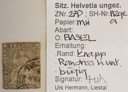 4102) 27D, Strubel 1Fr. Mit Befund Kt. 1300.-