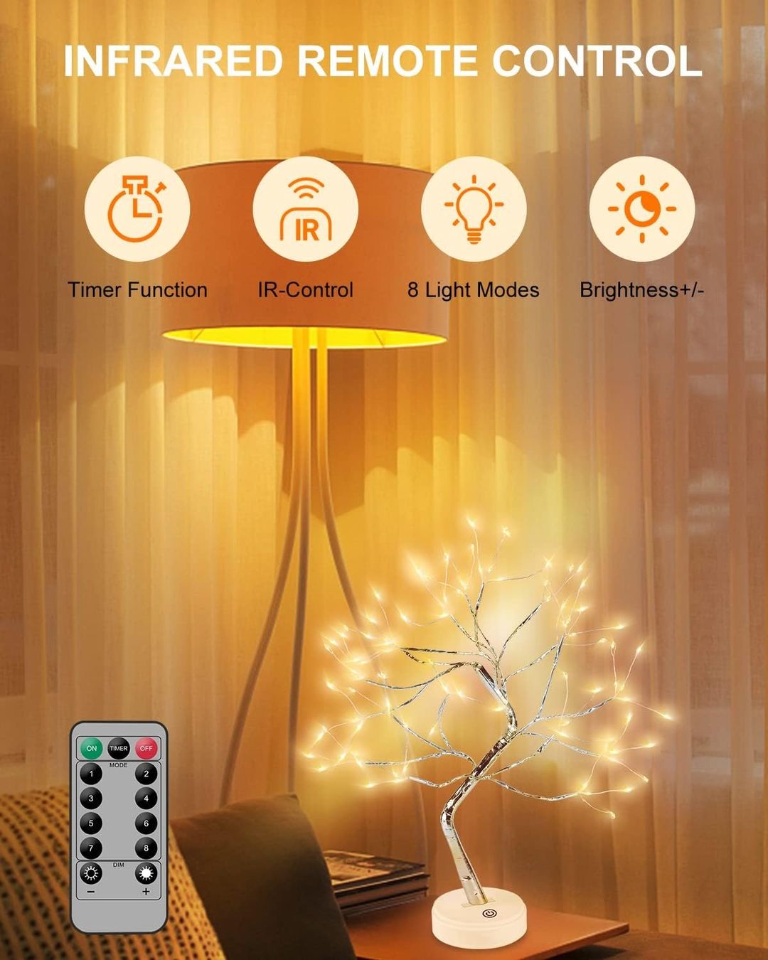 Lampen: LED Lichterbaum 108 LEDs 8 Modi dimmbar USB Batterie – Neu und originalverpackt aus St. Gallen von VerkaufsMaus50 6