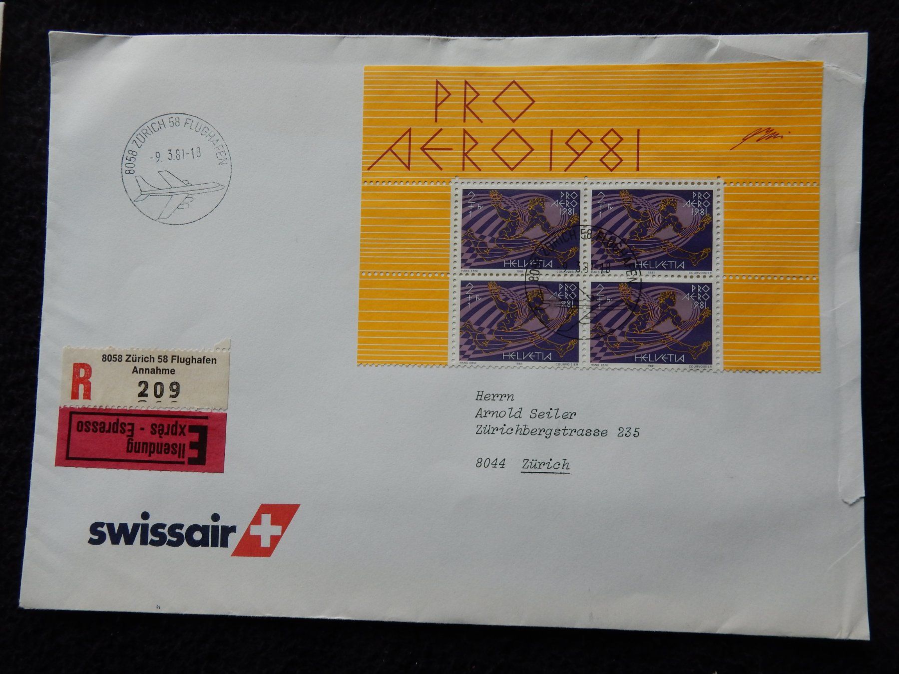 Tutti i francobolli: Nostalgielot Swissair – Usato da Boniswil venduto da Weibo12 4