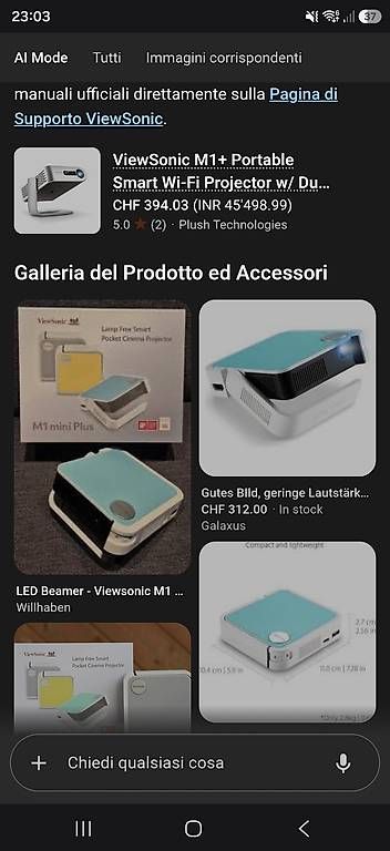 Viewsonic Vidéoprojecteurs: Proiettore Viewsonic M1 Mini Plus – D'occasion à Cugnasco par Franky_min 3
