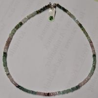 Turmalin Super Kette Pastellfarben 45cm Ungetragen