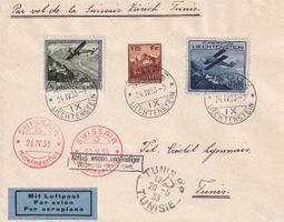 Swissair Mittelmeerflug Mittelholzer Zürich-Tunis 1933 ab FL