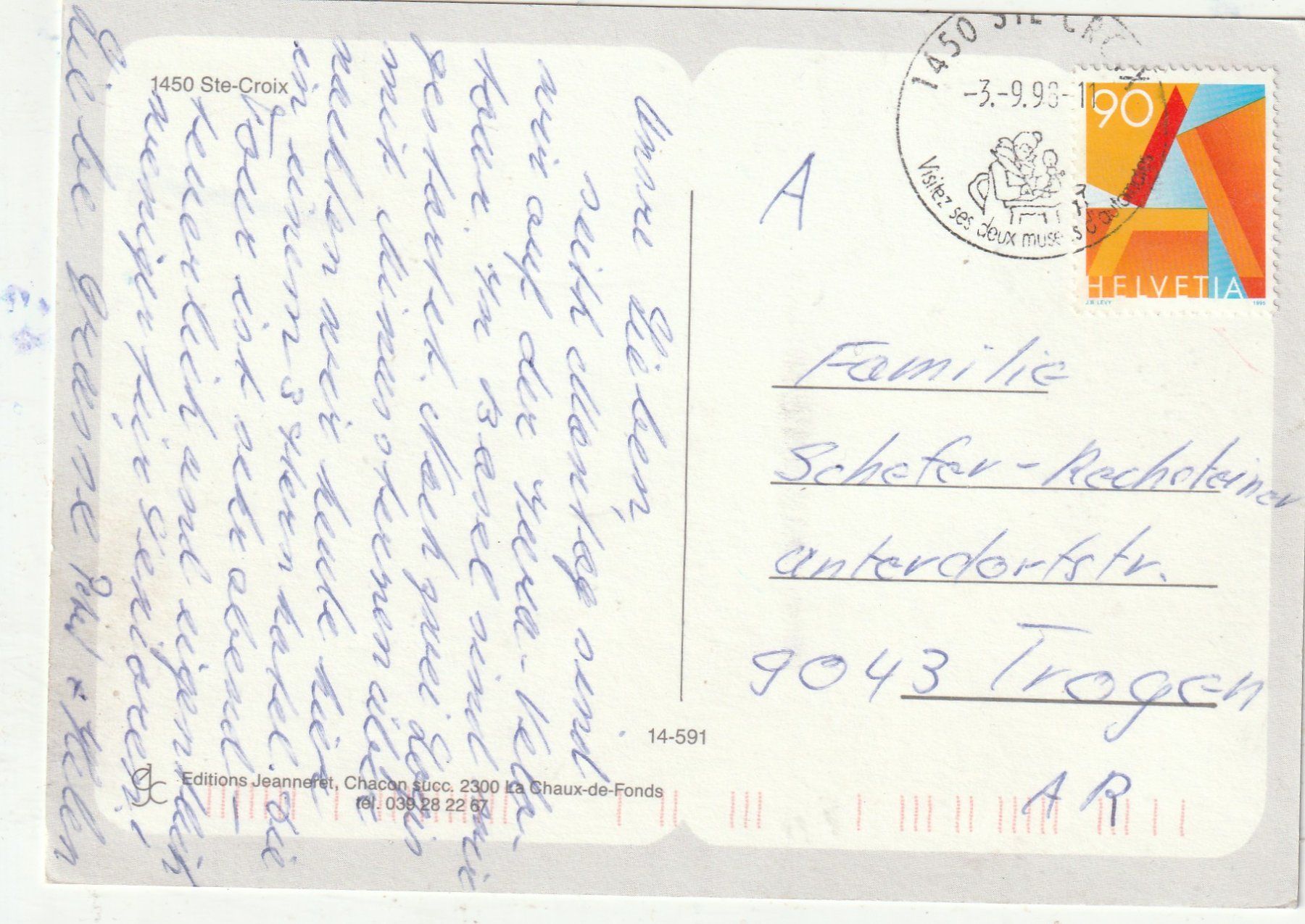 Cartoline postali: Ste - Croix – Usato da Lumbrein venduto da made02 1