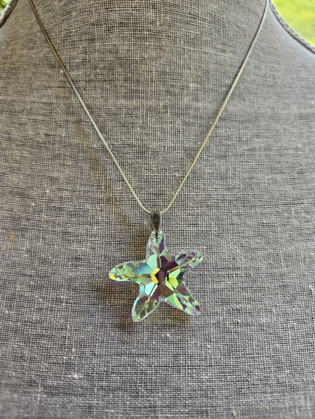 Swarovski Catenine: Swarovski Halskette echt Silber mit Stern – Usato da Gränichen venduto da Zmoonlight