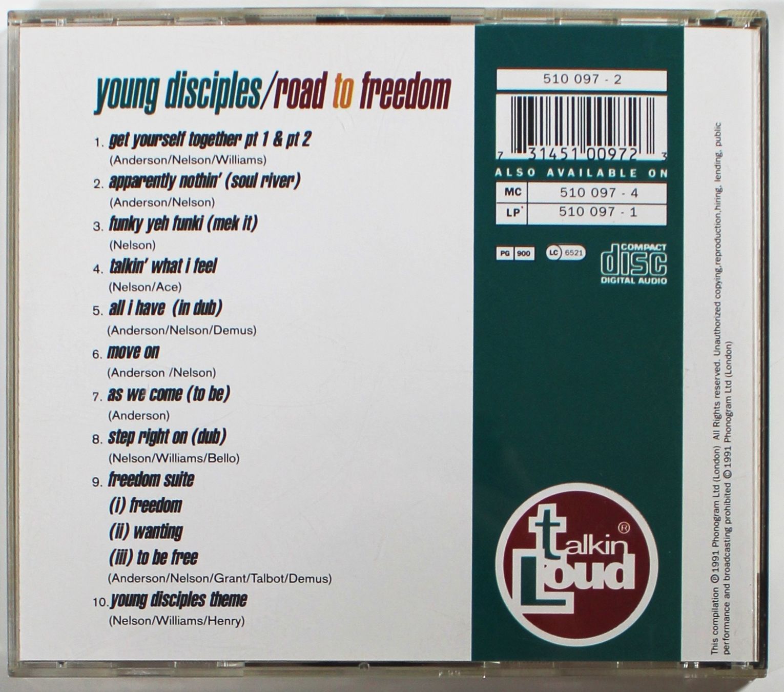 CD - YOUNG DISCIPLES - ROAD TO FREEDOM - 1. Auflage 1991 (Gebraucht) in ...
