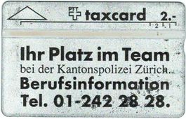 Taxcard 105F_05532 Kantonspolizei Zürich gebraucht