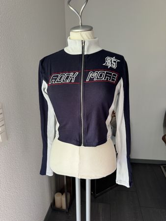 Crop Jacke Rock More Grösse M dunkelblau weiss