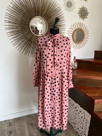 Robe rose à pois ZARA M