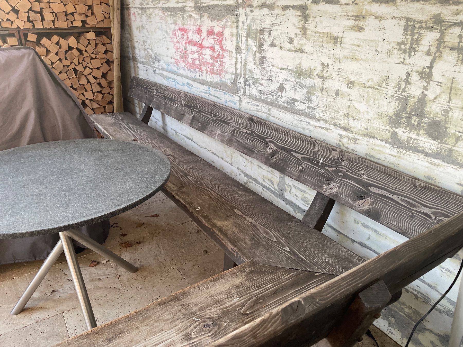 Bänke: Eckbank aus Holz – Gebraucht aus Wiler b. Seedorf von Kiriaki_ 1