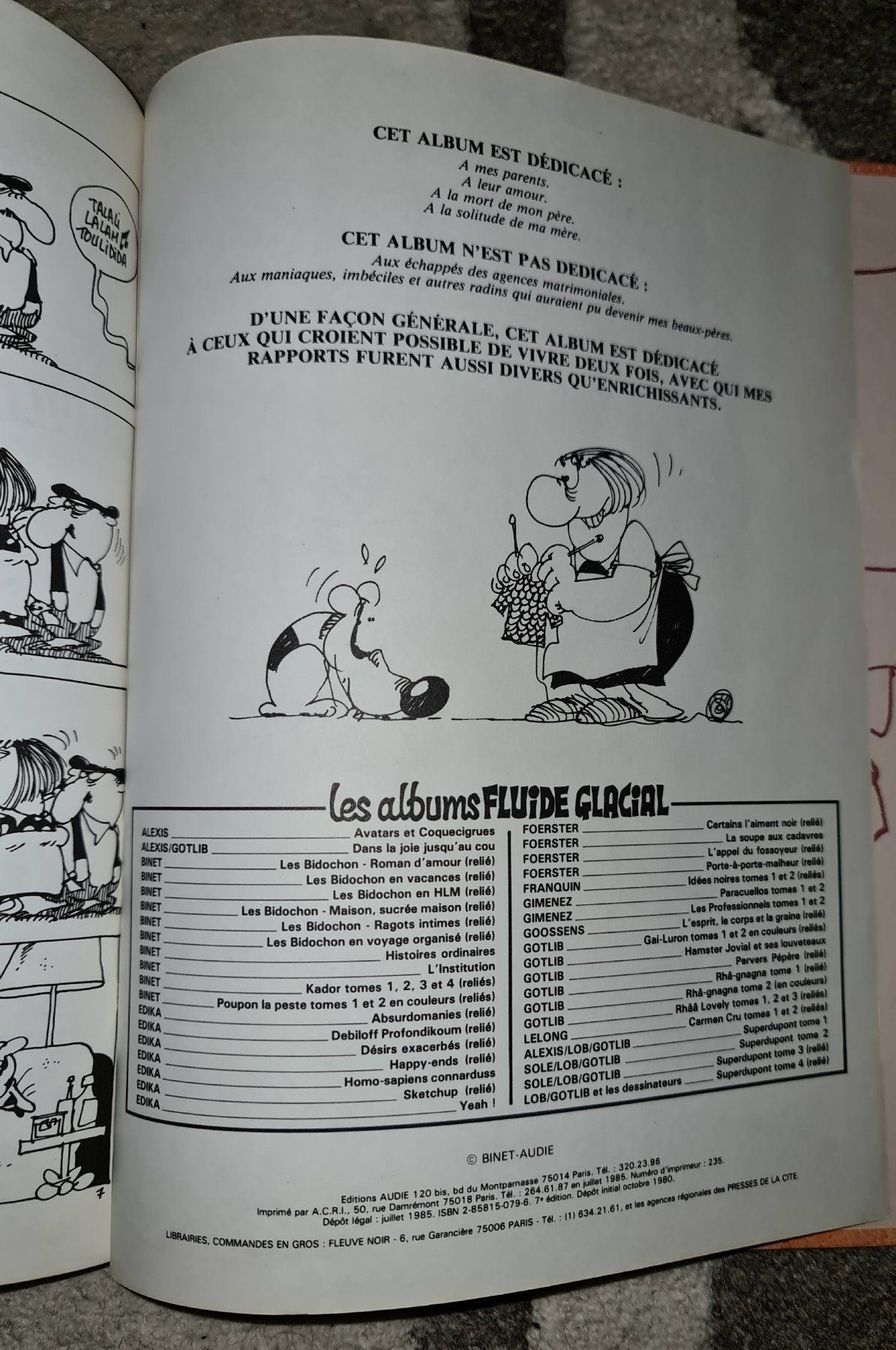 Comics: Les Bidochon, Binet / Carmen Cru, Lelong – Gebraucht aus Cortaillod von signep 3