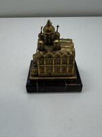 Antike Sammler-Kirche Moskow, Russland, Messing, Marmor, 5cm