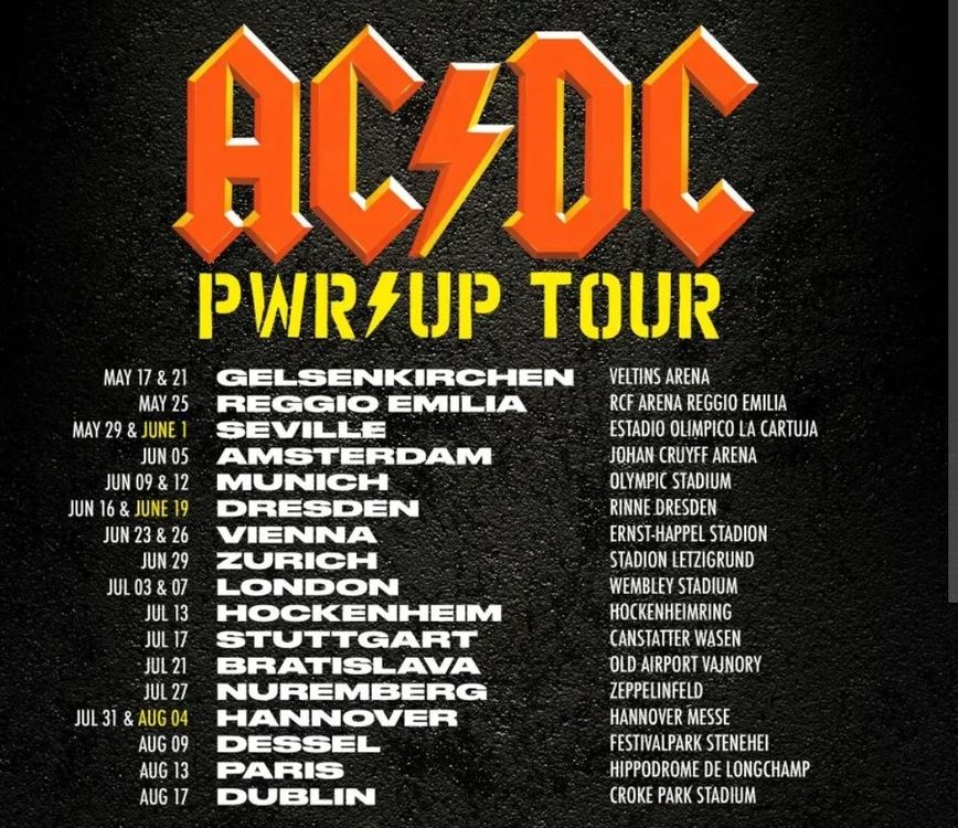 AC/DC Hannover Messe Stehplatz Golden Circle 04.08.2024 Kaufen auf Ricardo
