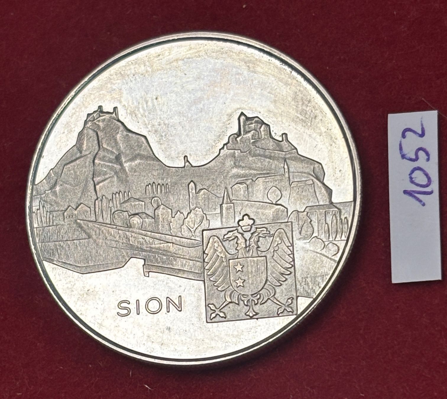 Medaillen: 1052 835 1 ECU ARGENT 1967 Sion – Neu (gemäss Beschreibung) aus Baar von bricksandmore