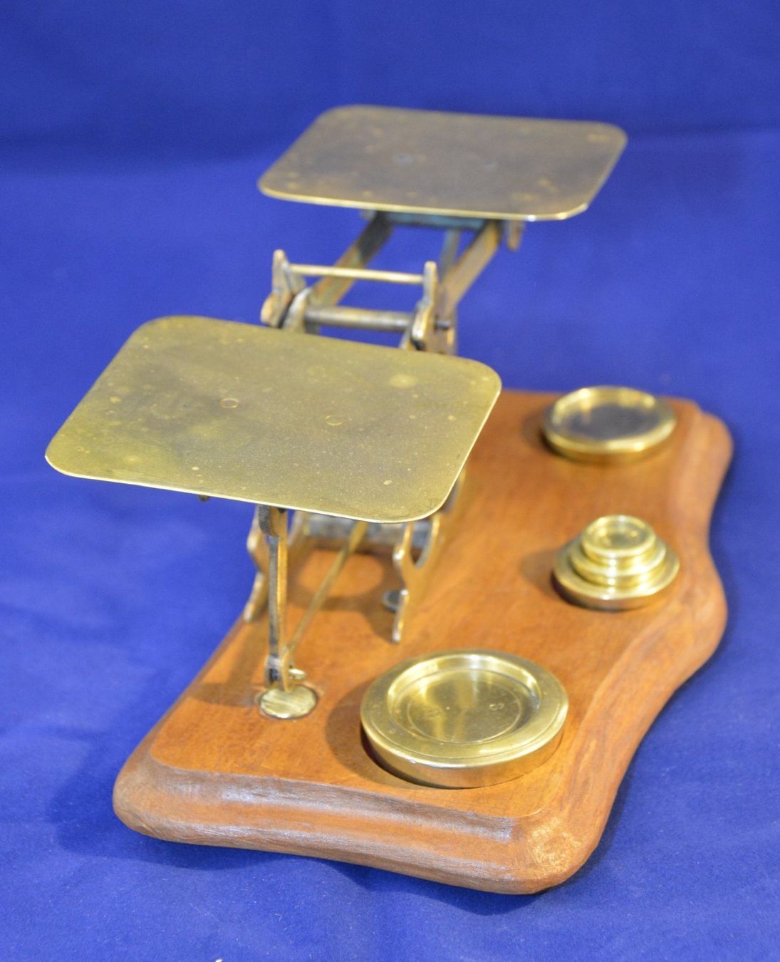 Bilance e pesi: Antike englische Messing Briefwaage Set – Usato da Bassersdorf venduto da antikvintage 2