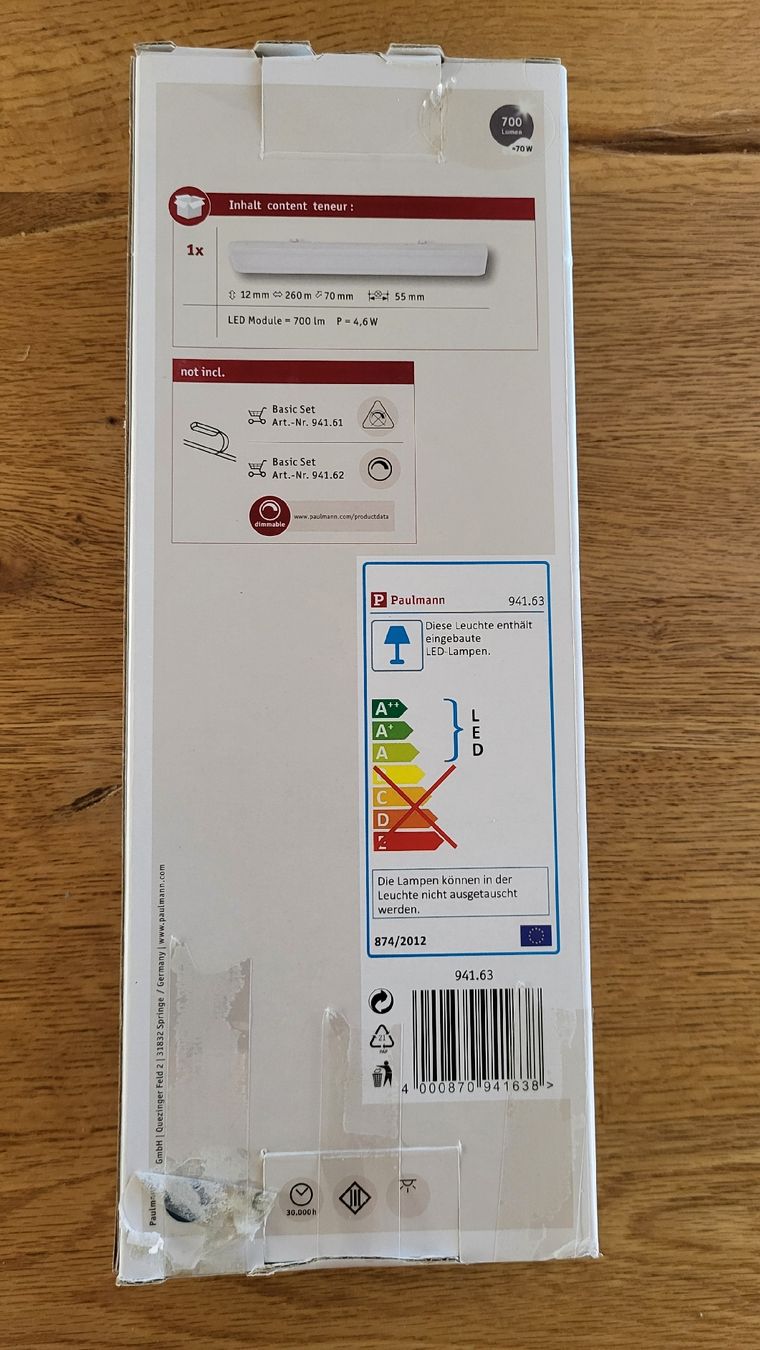 Paulmann Lampade: Paulmann Lenny Panel 2Line, 700lm, Neu Seilsystem – Nuovo e nell'imballaggio originale da Möhlin venduto da brodieph 2