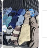 Selbstgestrickte  Wollsocken