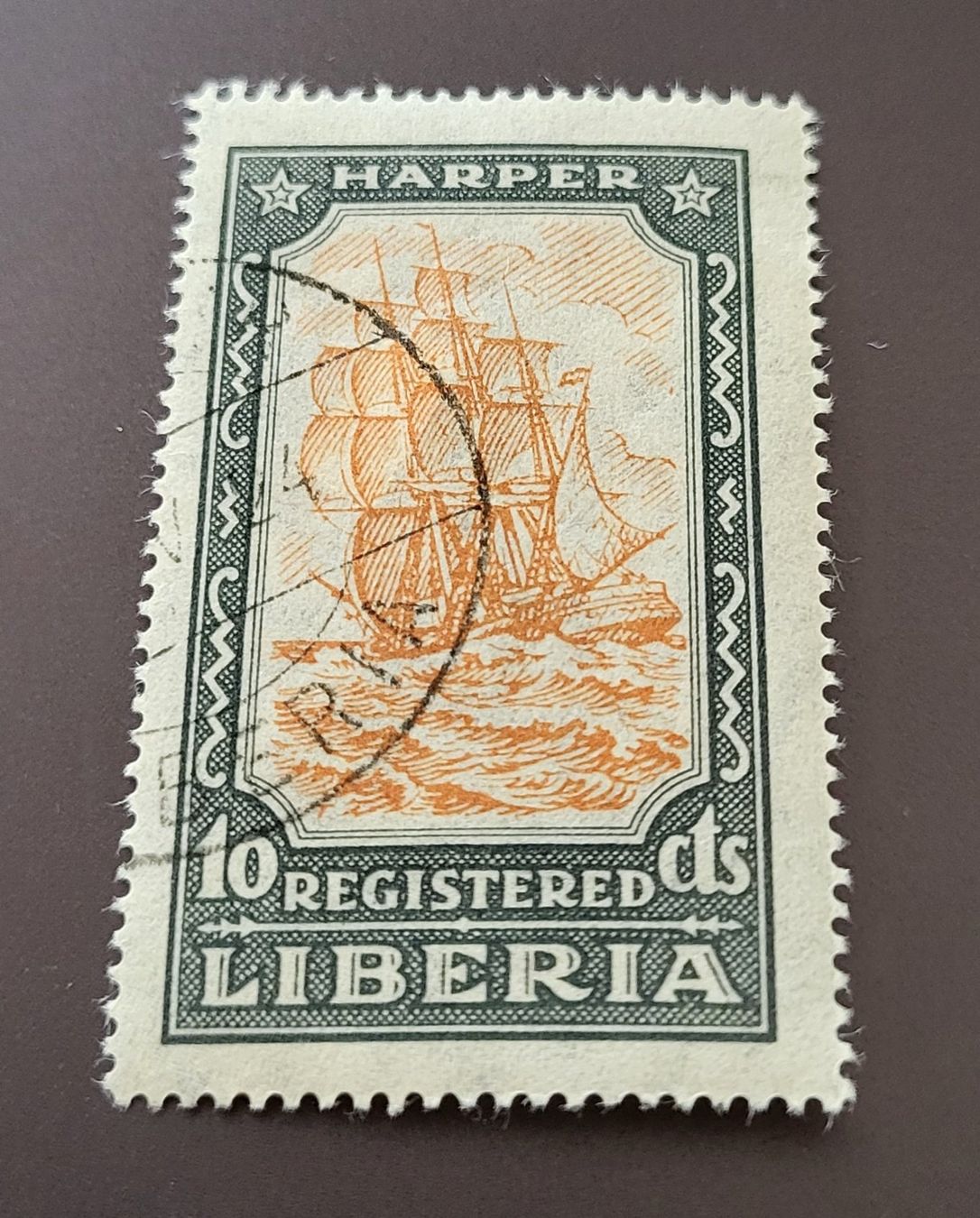 Tous les timbres: Liberia 1924 schiffe alte briefmarke – D'occasion à St Gallen par Stampsalshobby