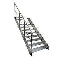 Stahltreppe 11 Stufen+Geländer 60x209cm