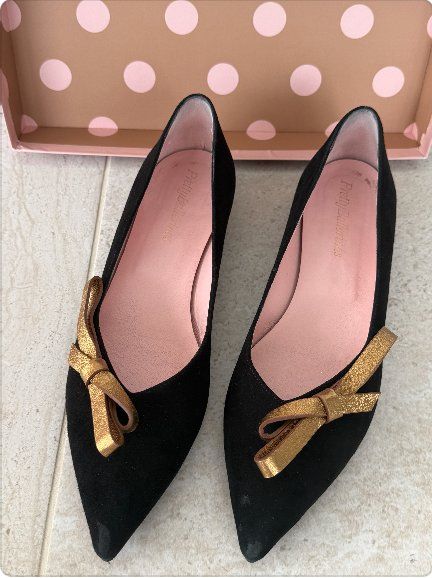 Scarpe da donna: Pretty Ballerinas mit Bronze Mäscheli Grösse 40 – Usato da Brig venduto da clo_8qjr