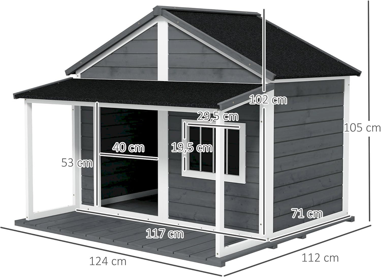 Cucce & Letti: Outdoor-Hundehütte Grau + Weiß – Nuovo e nell'imballaggio originale da Bottighofen venduto da zaap 3