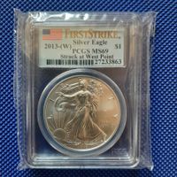 1 oz Silver American Eagle First Strike 2013 (W) PCGS MS69