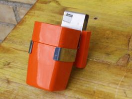 ZAHNBECHER ZAHBÜRSTENHALTER VINTAGE MIT WANDHALTER ORANGE