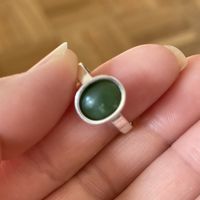 Ring aus 800 silber mit grünem stein – Elegant! 💍