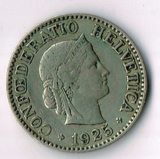 Tutti le monete: 1925_10 Rappen_Münze – Usato da Hombrechtikon venduto da Fraese01