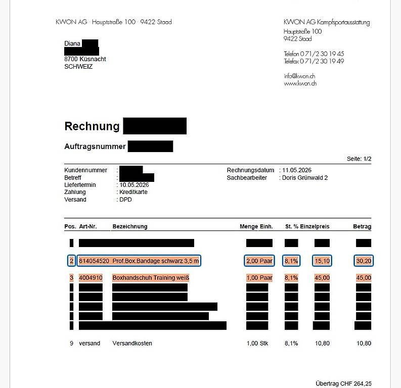 Protections: KWON Boxbandagen 3,5m – D'occasion à Küsnacht ZH par didips 2