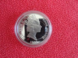 Silbermünze Cook Islands - 50 Dollar 1990 - NASHORN