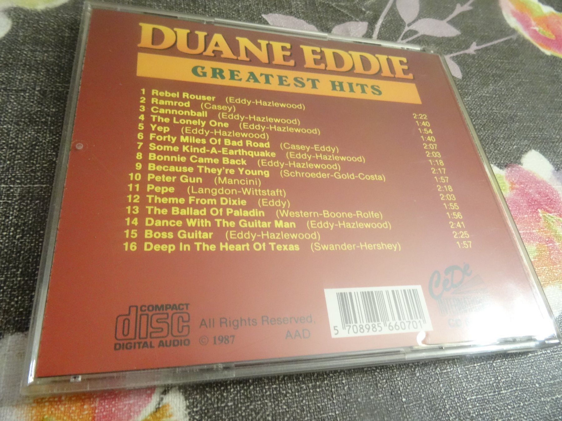 CD: Duane Eddie - Greatest Hits CD – Usato da Olten venduto da Disc-Ausverkauf 1