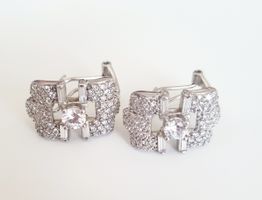 Ohrstecker Zirkonia 925 Silber mit Steinen 