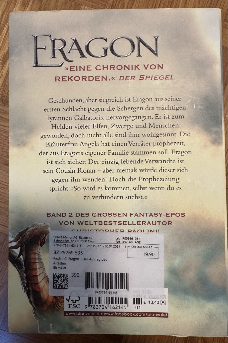 Bücher: Eragon Band 1 & 2 – Gebraucht aus Schmerikon von mish98 3