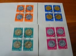Set Pro Patria 1964, FDC Satz + 4erblocks, 6 Belege