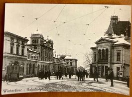 Winterthur - Tram Bahnofplatz - Animée 1914