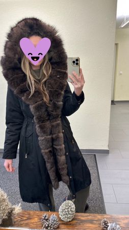 parka with natural fur