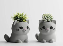 2 LeafyPaws - Custom Made Kitten Planters