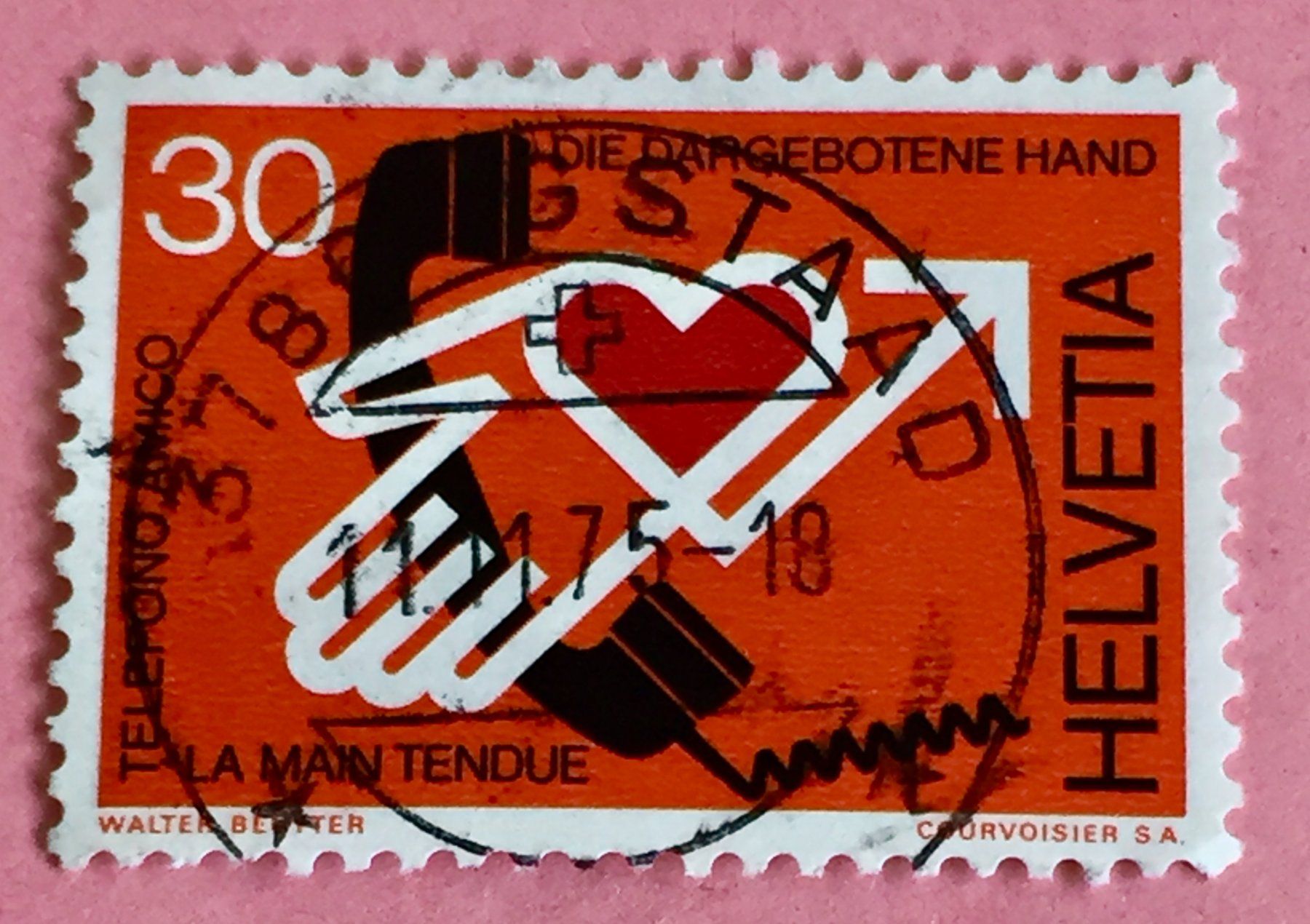 Tutti i francobolli: Nr.569 GESTEMPELT 1975  Gstaad   – Usato da Aarau venduto da Billa007