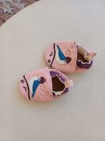 Baby Lederfinken rosa mit Vogel Motiv 