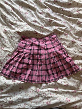 Y2k high waist pink Plaid Mini Skirt - Grösse 36