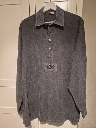 Trachtenhemd blau Herren Marke Merit Gr. 40