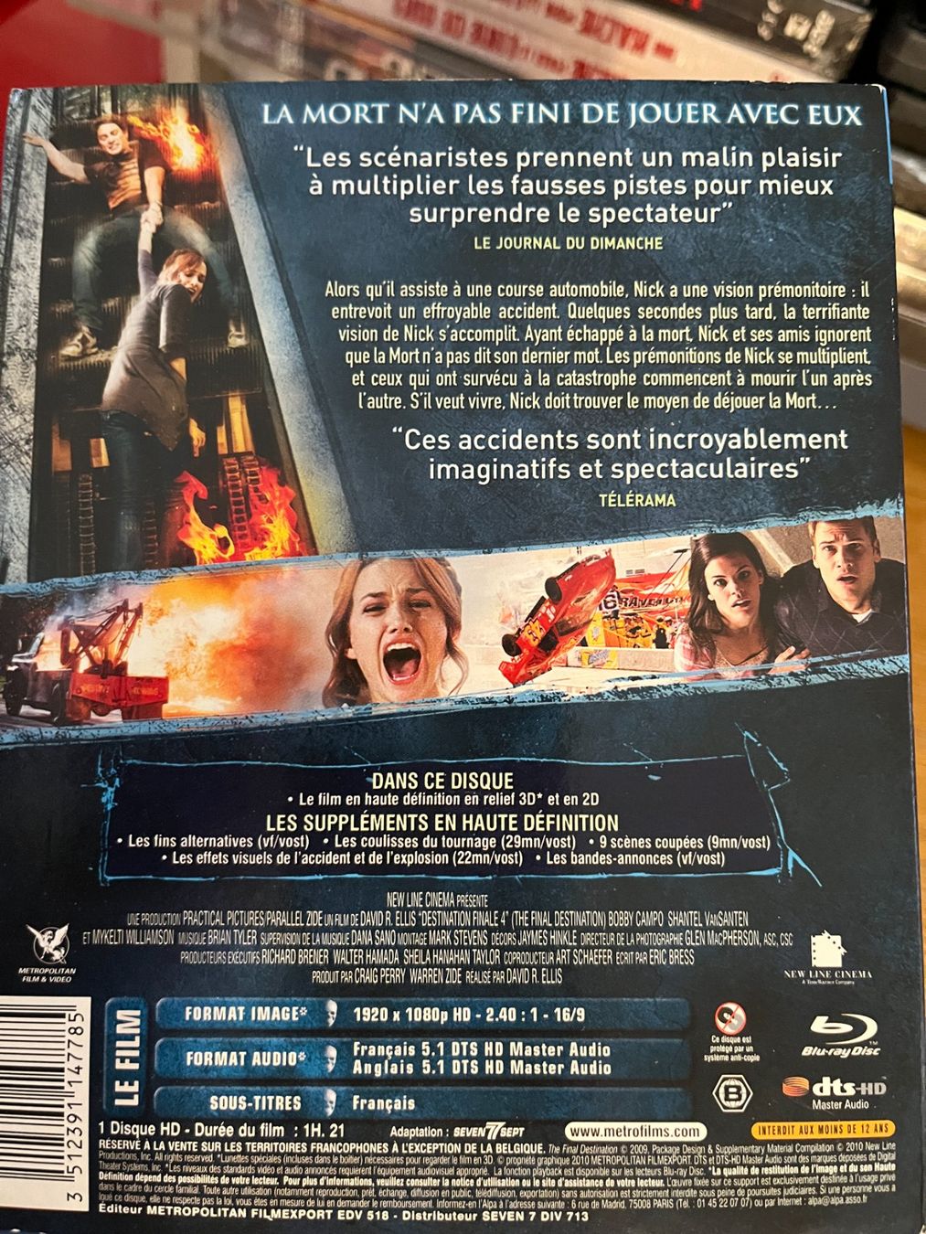 Tutti i DVDs: Destination finale 4 (2009, Blu-ray 3D et 2D) – Usato da Vevey venduto da zecollector 1