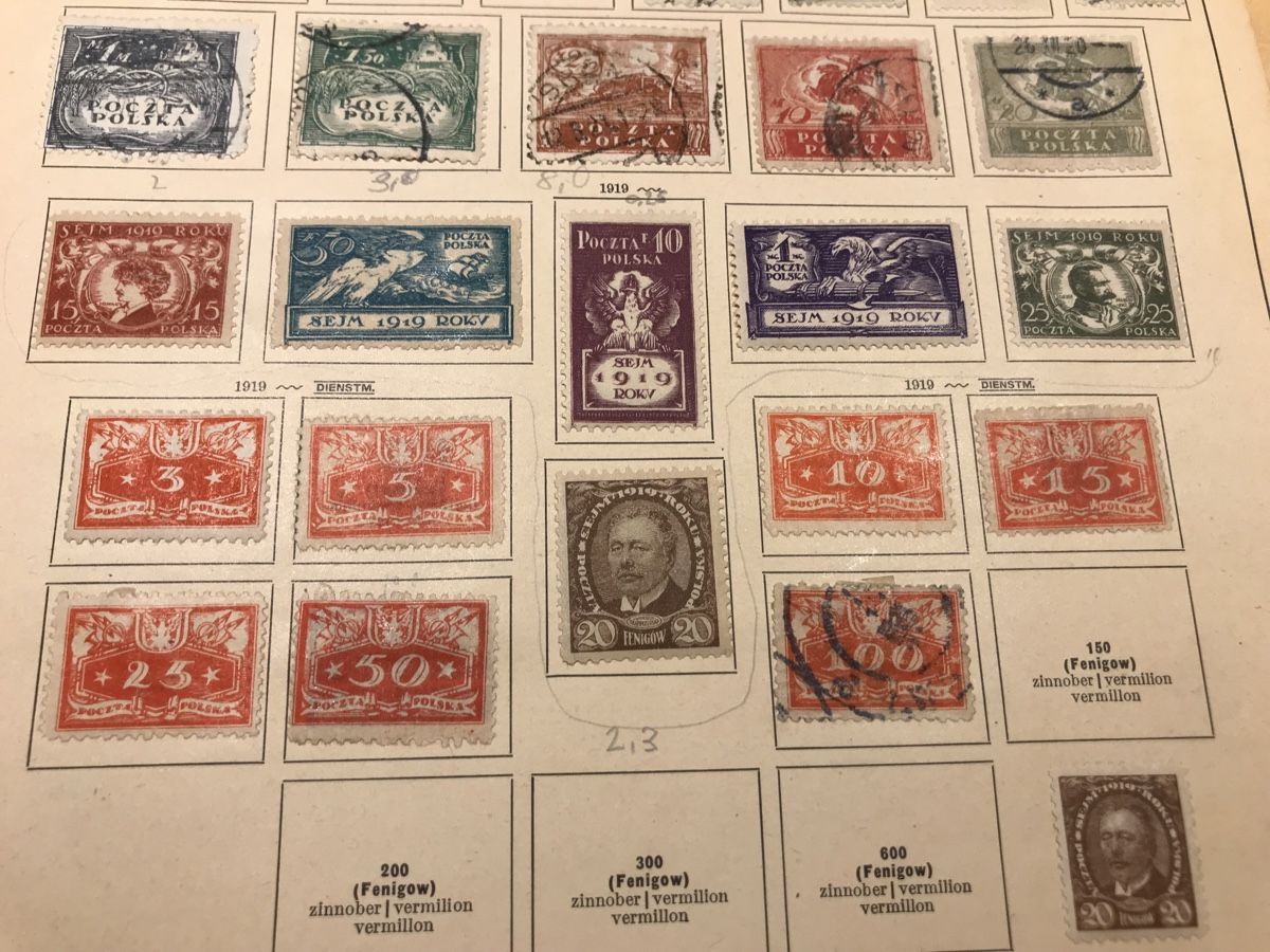 Alle Briefmarken: Polen - 32 Briefmarken 1919/1920 – Gebraucht aus Schaffhausen von  5