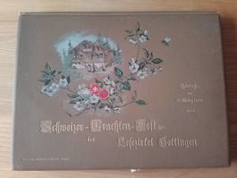 Grosse Mappe 1896 Trachten Schweiz 45 Tafeln, kultige Fotos!
